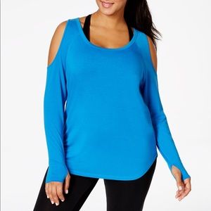 Jessica Simpson cold shoulder top/active wear